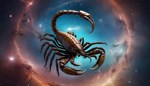 Signo do zodíaco Escorpião belo fundo do universo