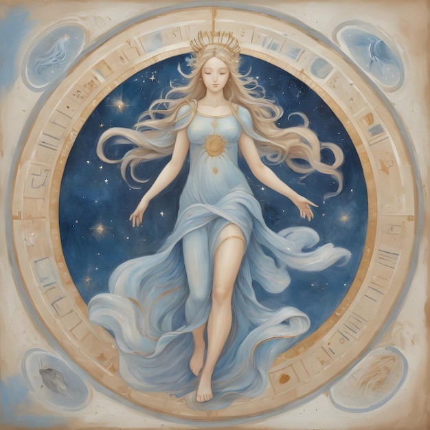 signo do zodíaco Virgem uma mulher com cabelo longo