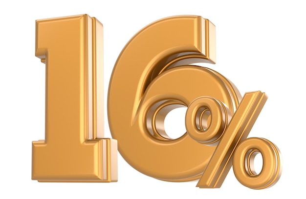 un signo dorado con las palabras porcentaje porcentaje escrito en él
