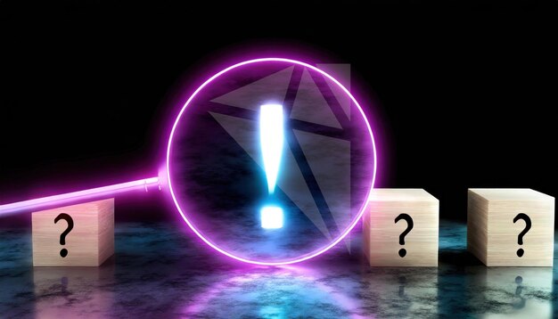el signo de exclamación de neón
