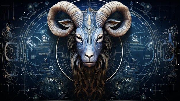 Foto signo del horóscopo del zodiaco futurista aigenerado