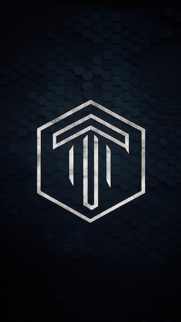 Signo del icono de la letra T en el emblema vectorial hexagonal Diseño del logotipo de la compañía