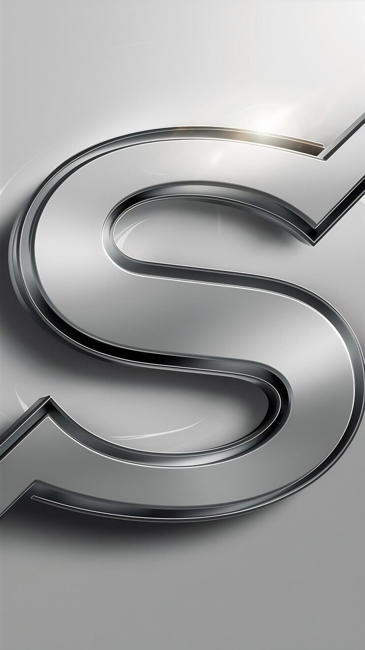 Foto el signo del icono del logotipo de la letra s limpia