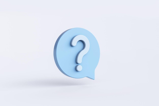 Signo de icono de signo de interrogación con burbujas de discurso