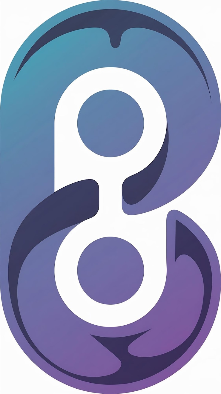 Foto signo de icono de vector de forma de logotipo redondeado abstracto