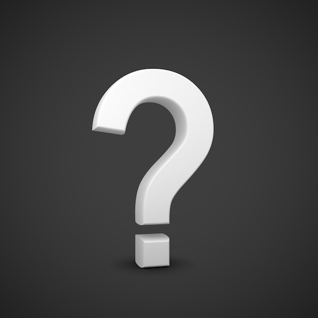 Signo de interrogación blanco