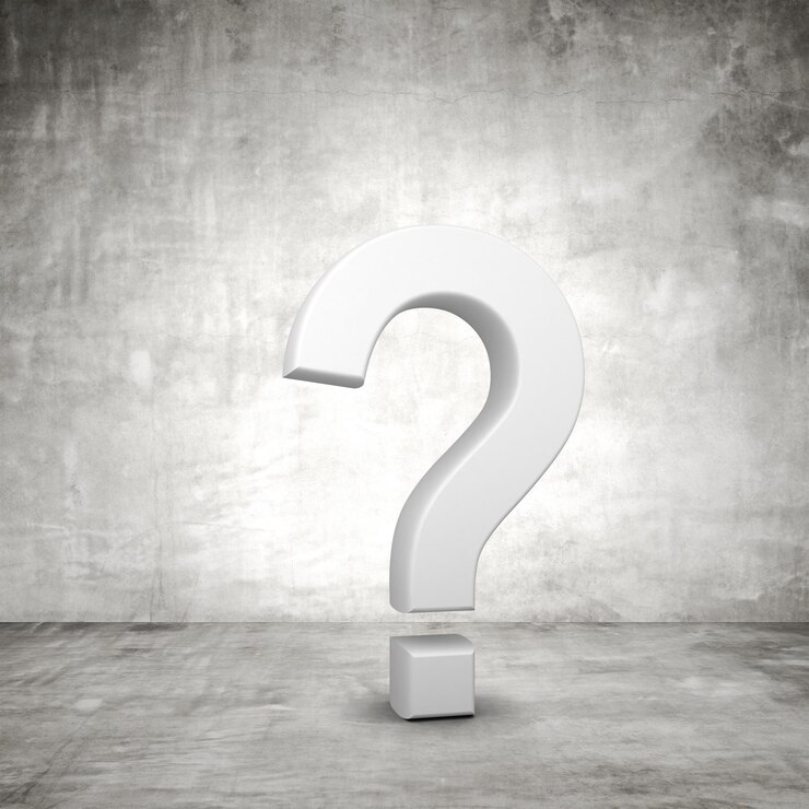 Foto signo de interrogación blanco