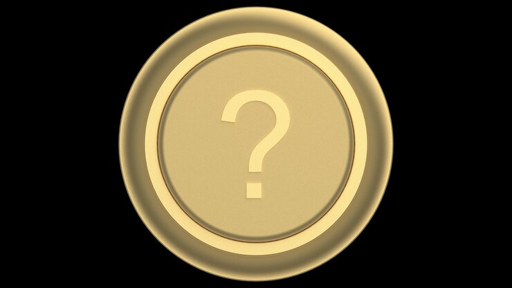Foto signo de interrogación botón dorado aislado ilustración 3d render dorado