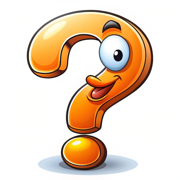 el signo de interrogación de dibujos animados