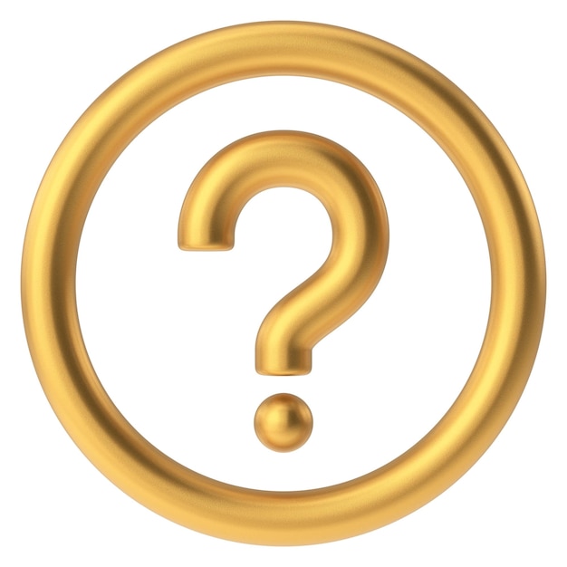 Signo de interrogación Icono de pregunta Ilustración 3D