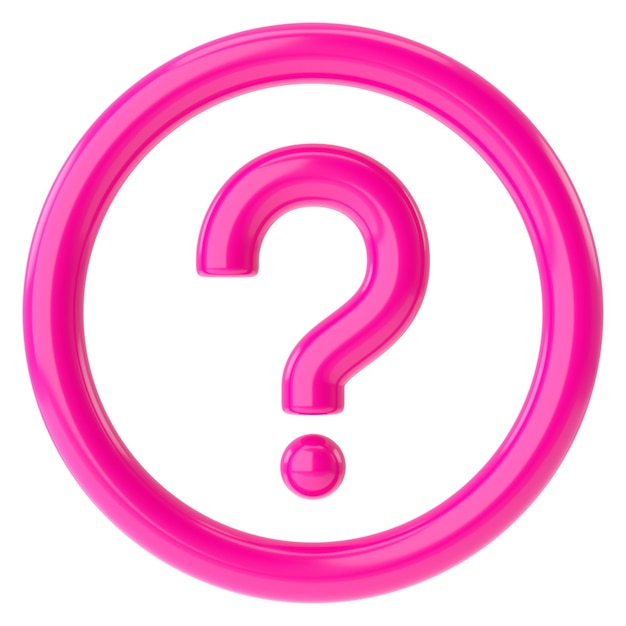 Signo de interrogación Ilustración 3D del icono de la pregunta