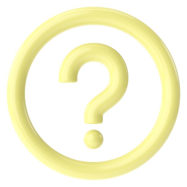 Signo de interrogación Ilustración 3D del icono de la pregunta