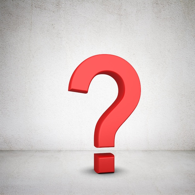 el signo de interrogación rojo