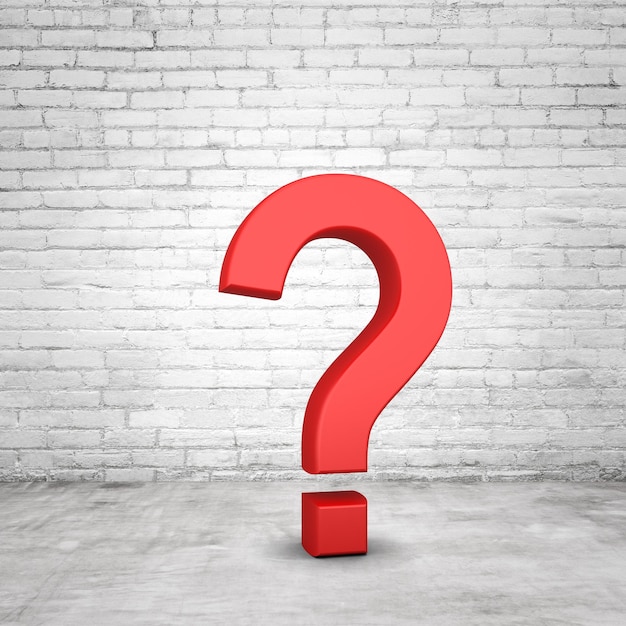 el signo de interrogación rojo