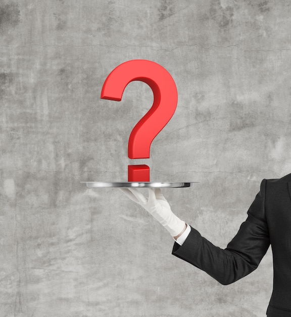 el signo de interrogación rojo