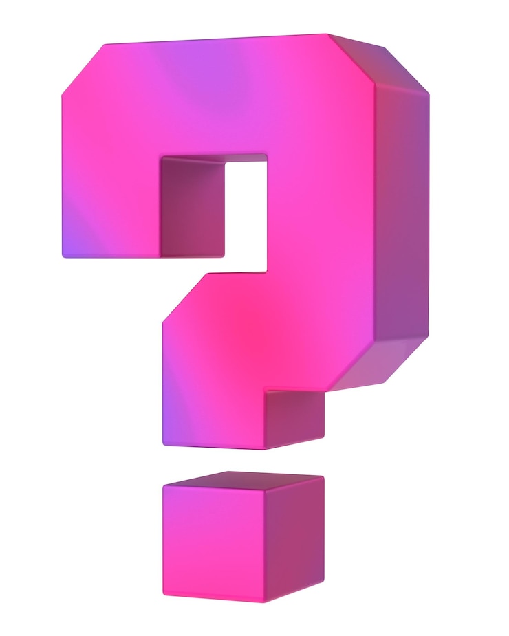 Foto signo de interrogación signo de interrogación 3d