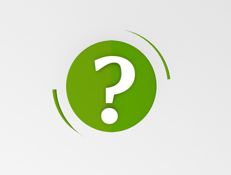 Foto signo de interrogación verde blanco imagen bg imagen renderizada 3d