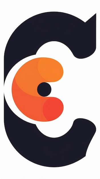 Signo de logotipo de la letra C plana divertida Vector de íconos de elementos de forma abstracta