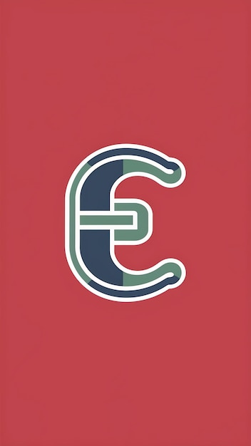 Signo del logotipo de la letra E plana Fun Vector de íconos de elementos de forma abstracta