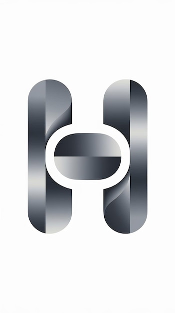 Signo de logotipo de letra H redonda y divertida Vector de íconos de forma de círculo abstracto