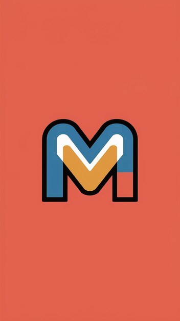 Signo de logotipo de la letra M plana divertida Vector de íconos de elementos de forma abstracta