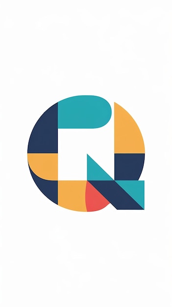 Signo de logotipo de letra plana Fun Q Vector de íconos de elementos de forma abstracta
