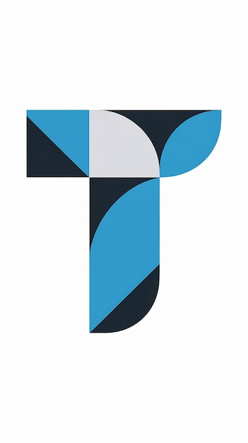 Signo de logotipo de la letra T plana divertida Vector de íconos de elementos de forma abstracta