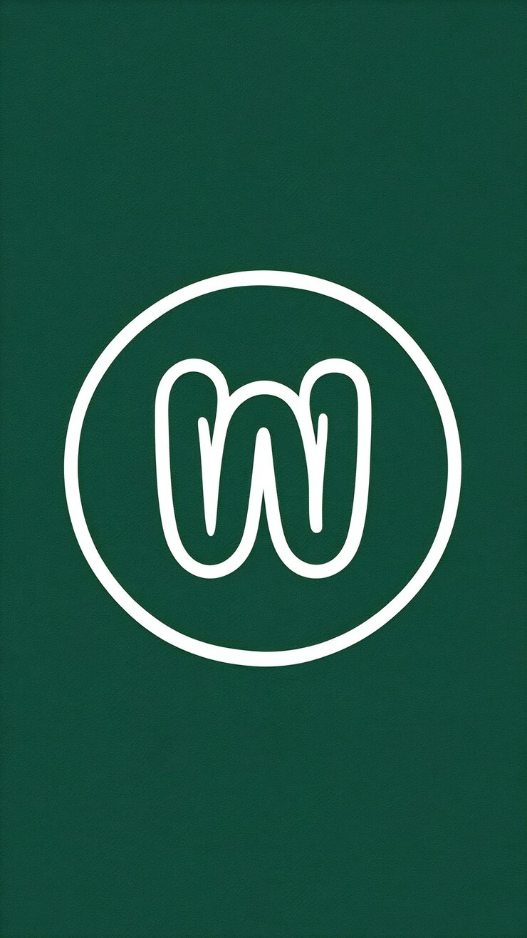 Foto signo de logotipo de la letra w redonda divertida vector de íconos de forma de círculo abstracto