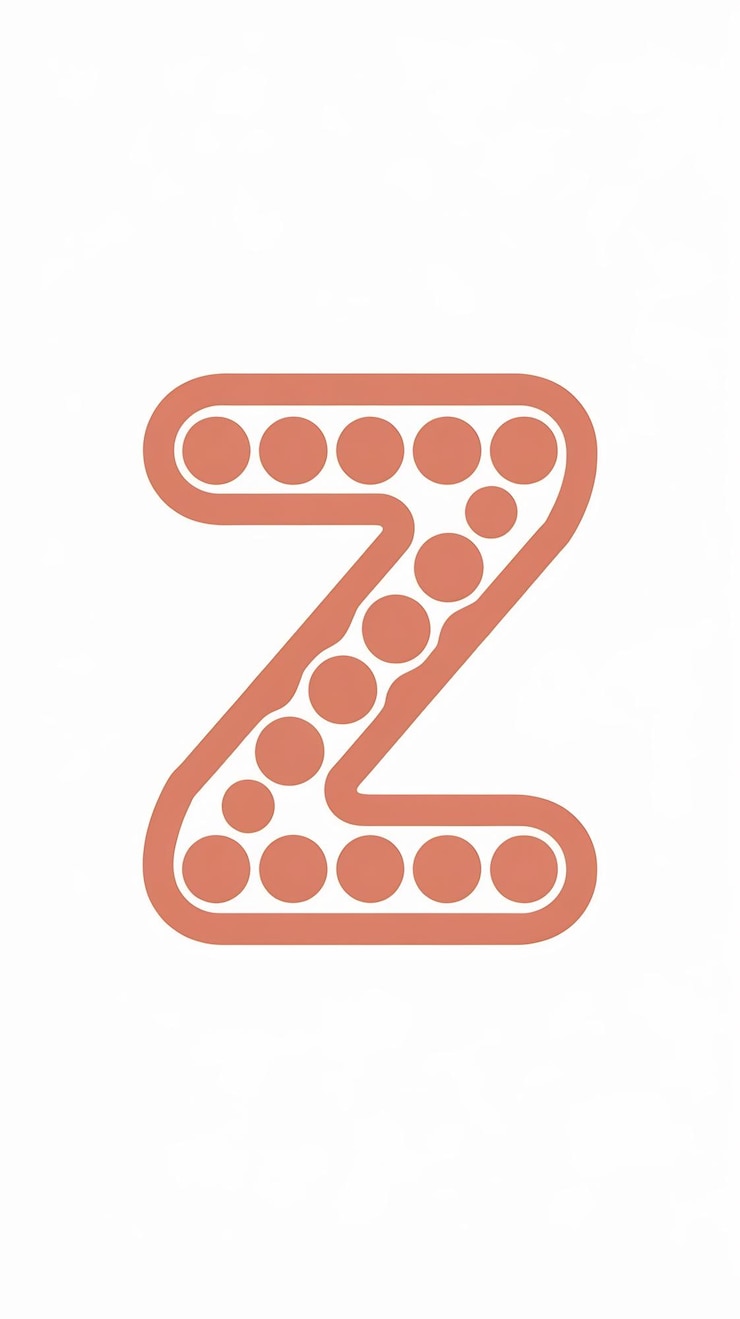 Foto signo de logotipo de la letra z redonda divertida vector de íconos de forma de círculo abstracto