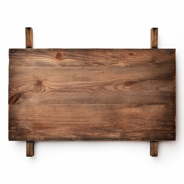 Signo de madera aislado en blanco generado por IA