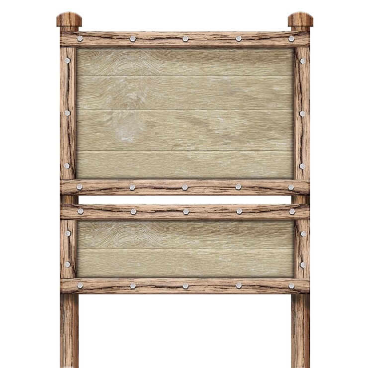 Signo de madera aislado en blanco