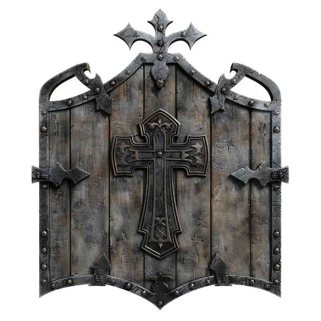 Signo medieval en blanco aislado sobre un fondo transparente