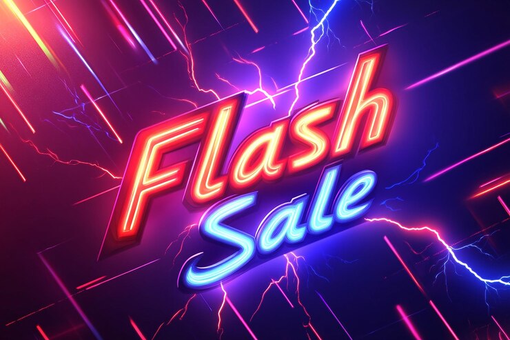 Foto signo de neón con flash sale rodeado de relámpagos