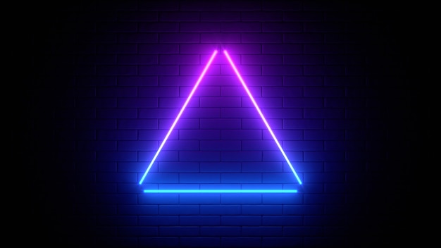 Signo de neón en una pared de ladrillo