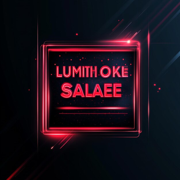 Signo de neón con texto LIITIHTT SALLE OFE