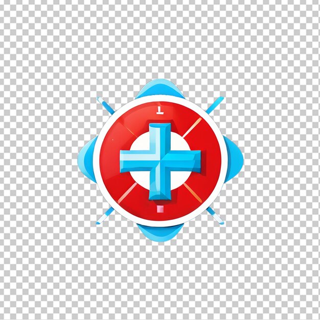Foto signo de primeros auxilios símbolo de cruz cuadrada verde y blanca con texto first aid debajo de la ilustración vectorial