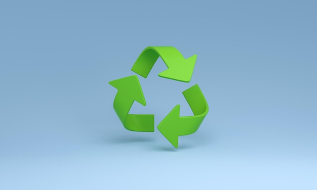 Signo de reciclaje verde salvar el planeta y el concepto de energía