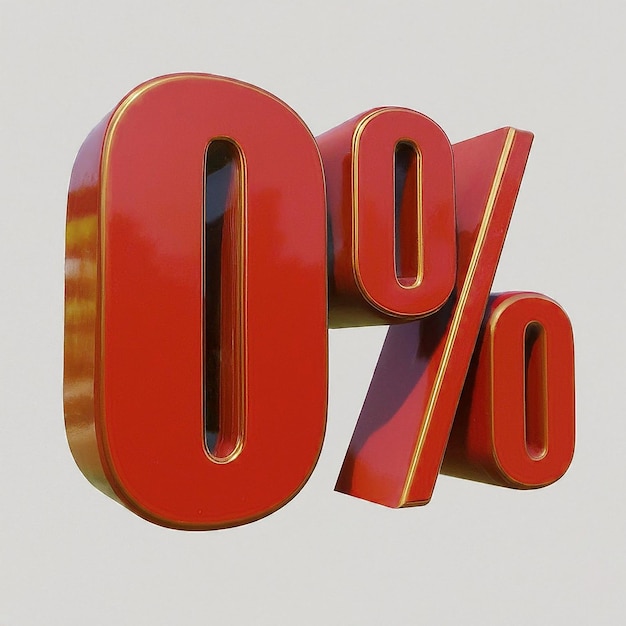 un signo rojo que dice que el porcentaje se muestra en rojo