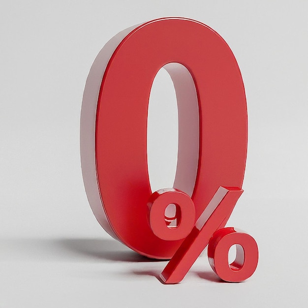 un signo rojo con un signo de porcentaje que dice porcentaje