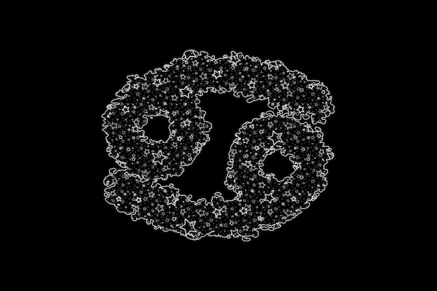 El signo del zodiaco del cáncer, el cangrejo, el horóscopo, las estrellas.