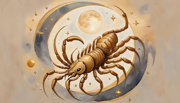 Foto signo del zodiaco escorpio un dibujo de un escorpión