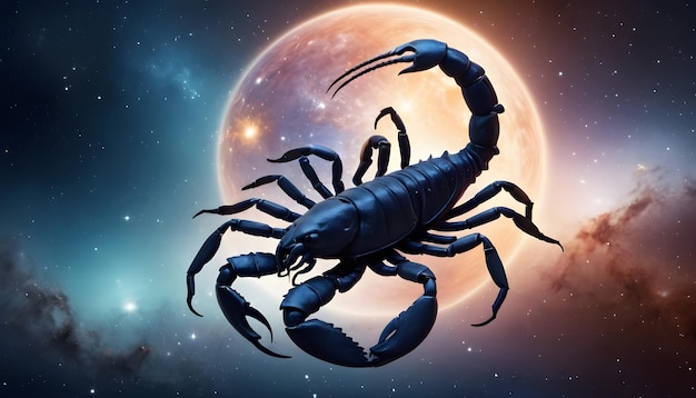 Signo del zodiaco Escorpión hermoso fondo del universo