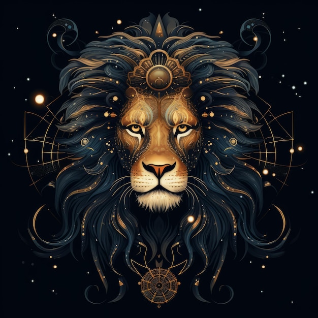 Signo Zodíaco Leão Majestoso