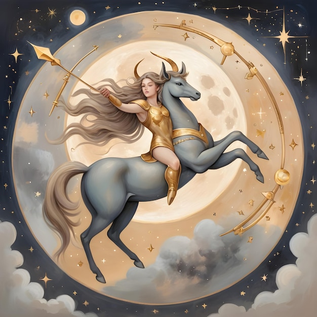 Foto signo del zodiaco sagitario un dibujo de un sagitario