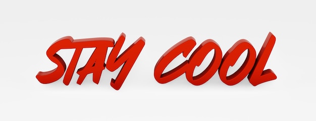 Sigue así. Una frase caligráfica y un lema motivador. Logotipo 3d rojo al estilo de la caligrafía de la mano sobre un fondo uniforme blanco con sombras. Ilustración 3D.