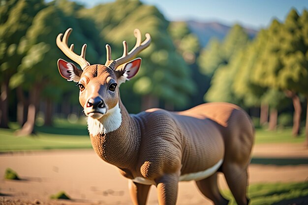 sika veado floresta vida selvagem alces lindo animal em extinção papel de parede ilustração de fundo