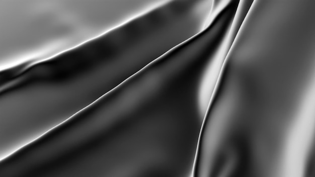 Silber-Abstrakt-Seiden-Textil-Hintergrund 3D-Render