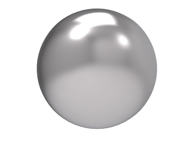 Silber glänzende Kugel 3D rendern