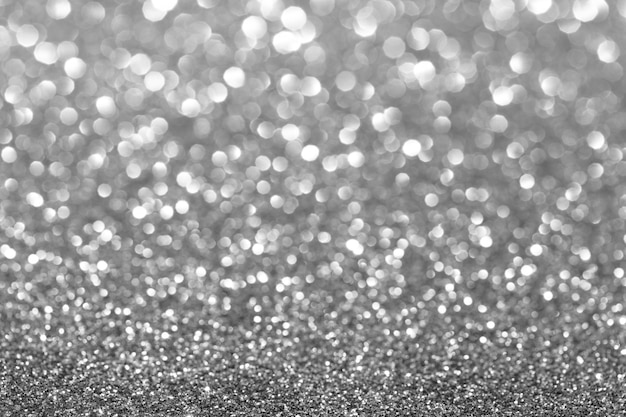 Silber Glitter Hintergrund. Funkelnde Textur.