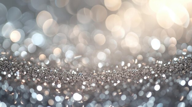 Silber und Diamant Abstract von hellem und funkelndem Bokeh-Hintergrund